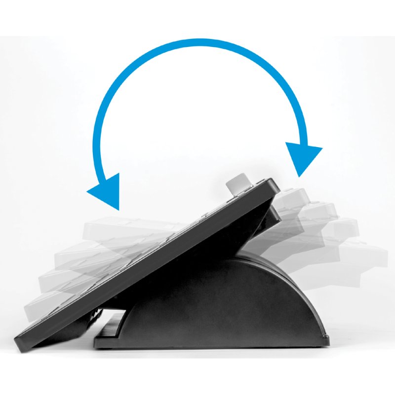 Fellowes voetensteun Microban Office Suites, verstelbaar, zwart/zilver